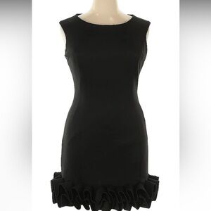 Donna Ricco black Scuba Ruffle Hem
Party Dress Size 14!